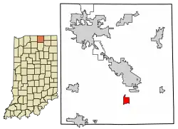 Location of New Paris in Elkhart County, Indiana