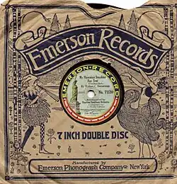 Early 7-inch Emerson Record in its original paper sleeve