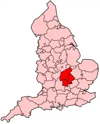 Location of South Midlands