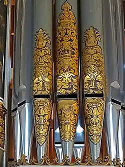 Painted façade pipes