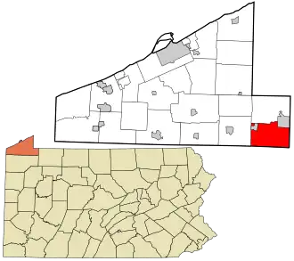 Location in Erie County and the U.S. state of Pennsylvania
