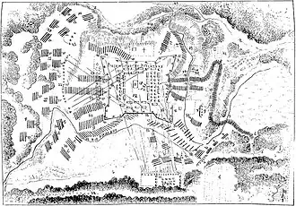 Sketch of the battle of Piribebuy.