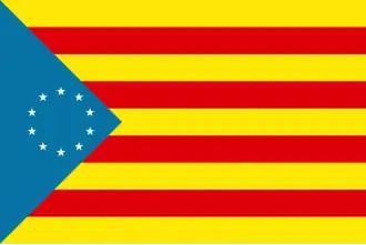 This flag was intended in the past to become the flag of the independent Catalan Countries[citation needed]