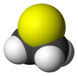 Spacefill model of thiirane
