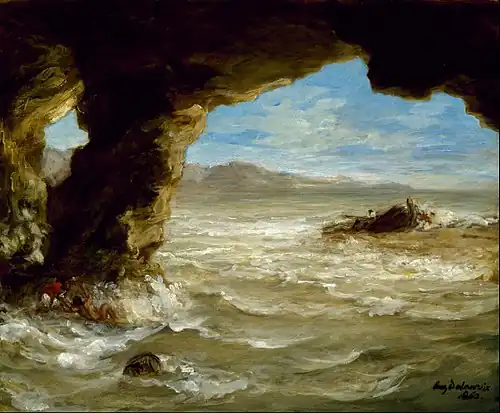 Eugène Delacroix, Shipwreck on the Coast (1862)