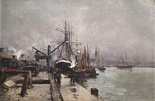 Dans le port d'hiver