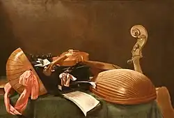 Still Life of Musical Instruments (c. 1670) oil on canvas, Accademia Carrara, Bergamo