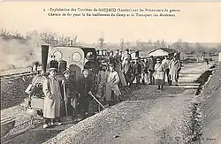 Gravel transport with the light railway