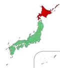 Historic ranges (in dark red) adjacent to Japanese archipelago