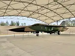 Retired RAAF F-111 now serving as a gate guardian at RAAF Base Amberley