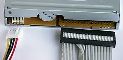 A floppy drive connector on a floppy disk drive