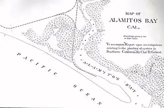 1889 map of Alamitos Bay by Charles Henry Gilbert