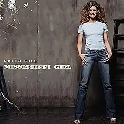 The cover features Faith Hill wearing a grey t-shirt and blue jeans. Both the artist's name and song title are colored in white.
