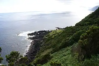 Fajã da Ponta Grossa, on the north coast of Norte Pequeno, Calheta