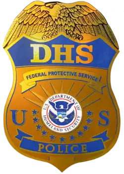 Badge of a Federal Protective Service officer