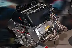 Ferrari 056 engine (2007) rear Museo Ferrari