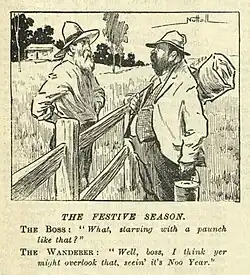 'The Festive Season', cartoon published in The Bulletin, 25 January 1902.