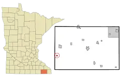 Location of Ostrander, Minnesota