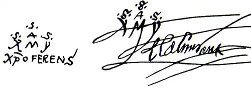 Signature of Christopher Columbus as JPEG image (1,308 × 481 pixel), 63&nbsp;kB