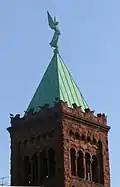 The angel Uriel atop the First Congregational Church