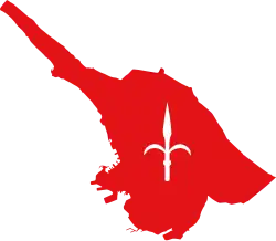 Flag map of Trieste