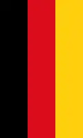 Vertical variation of the flag of Germany.
