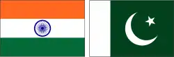 Pakistan and India flags