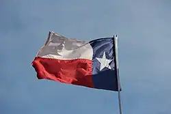 Flag of Texas over Bowmanville, Ontario in Canada.