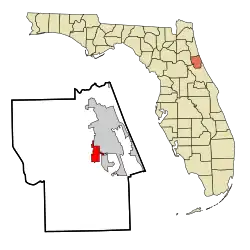 Location in Flagler County and the state of Florida