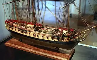 The frigate Vestale, sister-ship of frigate (1756)