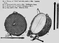 19th-century English pipes and tabors