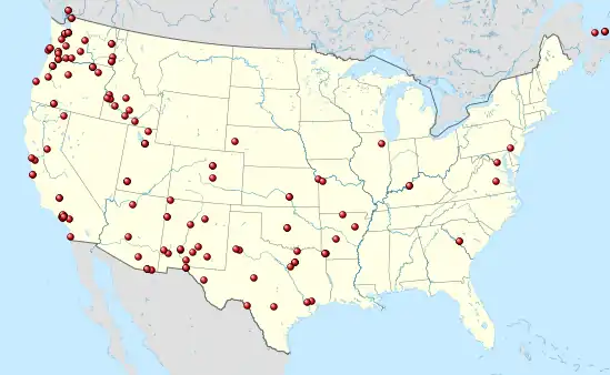 July 3 - More reports from Washington, Oregon, California, Idaho, Colorado, Utah, Arizona, New Mexico, and Texas. Reports spread to Kansas, Arkansas, and Prince Edward Island.