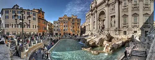 Trevi Fountain as viewed from the right side