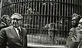 US official Kissinger visits zoo at president's palace, April 1976