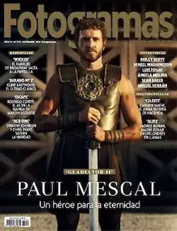 Cover of Fotogramas magazine showing Paul Mescal in Gladiator II