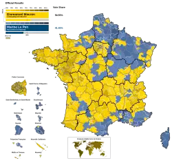 Results of the second round by parliamentary constituency