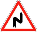 Double bend first to right