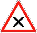 Crossroads with right of way from the right