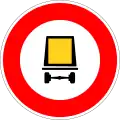 No vehicles carrying dangerous goods