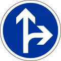 Go ahead or turn right