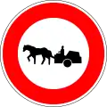 No horse-drawn vehicles