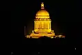 Capitol dome illuminated at night