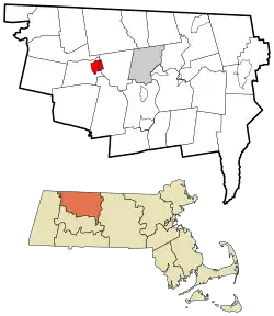 Location in Franklin County in Massachusetts