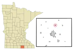 Location of Clarks Grove, Minnesota