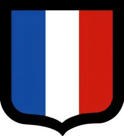 Arm badge with French tricolour used by the unit