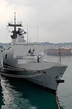 ROCS Si Ning at Keelung Naval Base on 9 March 2017.