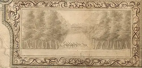 Deer with the palace in the back