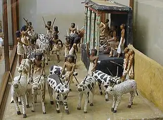 Wooden tomb models, Dynasty XI; a high administrator counts his cattle