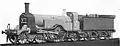 GNR Stirling 4-2-2 locomotive with domeless boiler