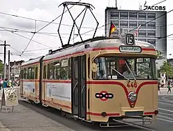 Two-section tram in Bremen